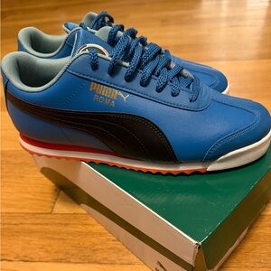 Puma Roma Blue and Black Sneakers